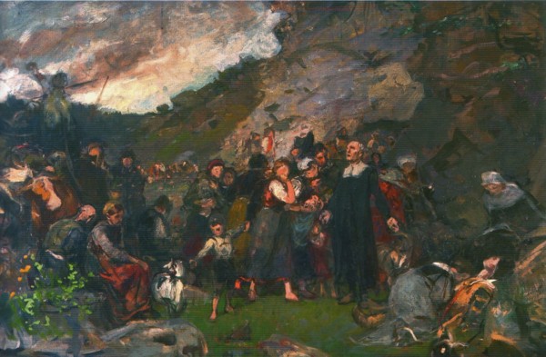 Grupo de valdenses en los Alpes, por Carl Heinrich Hoff