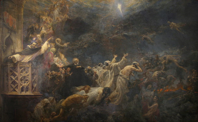 San Vicente Ferrer predicando sobre el juicio final, por José Benlliure.Colegio de las Escuelas Pías, Valencia