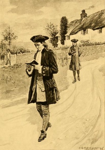 John Wesley paseando y leyendo la Biblia