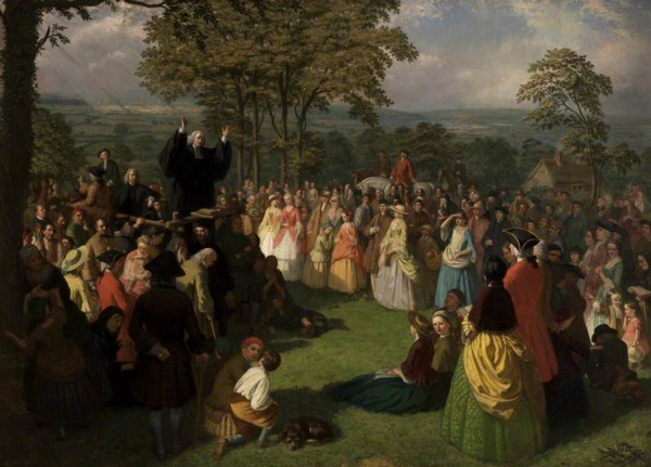 George Whitefield predicando al aire libre