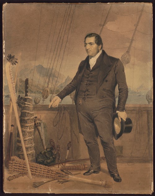 The Reverend John Williams on Board Ship with Native Implementsin the South Sea Islands, por Henry Anelay