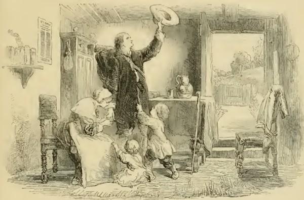 Partida de Roger Williams para SalemIlustración de Cassell's Illustrated History of England