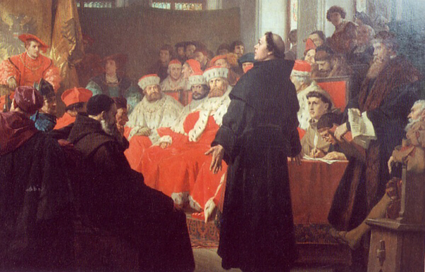 Lutero ante Carlos V en Worms