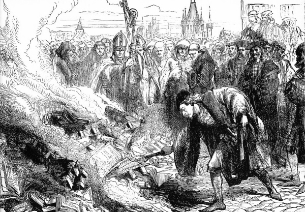 Quema de libros de Wycliffe en Praga