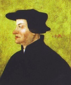 Zwinglio, detalle de un óleo de Hans Asper, 1531; en el Kunstmuseum Winterthur, Suiza