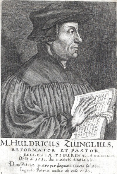 Zwinglio, grabado de Carl Mayer